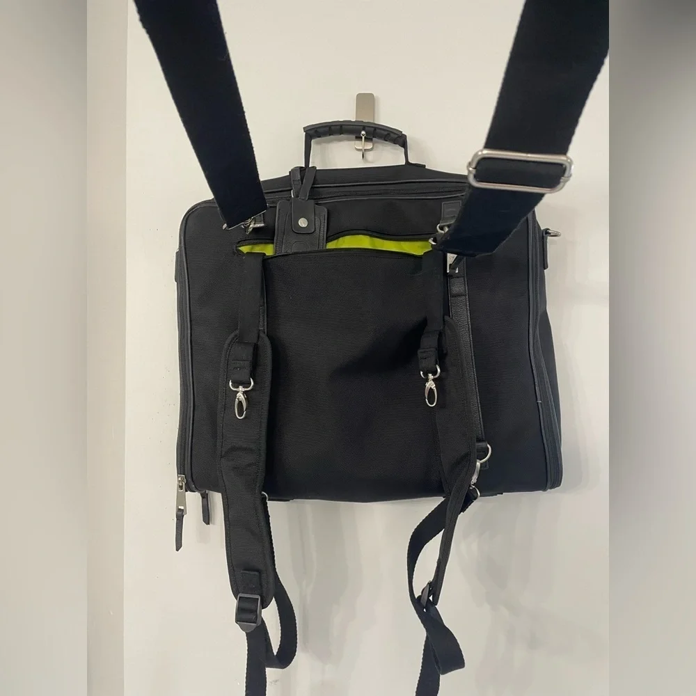 Ossington NY convertible folding garment travel bag shoulder back & hand straps